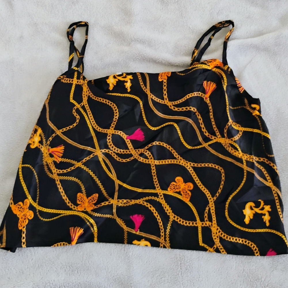 Elegant Black and Gold Women's Top